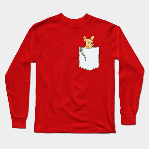 Mouse Rat in Pocket Long Sleeve T-Shirt by AVEandLIA